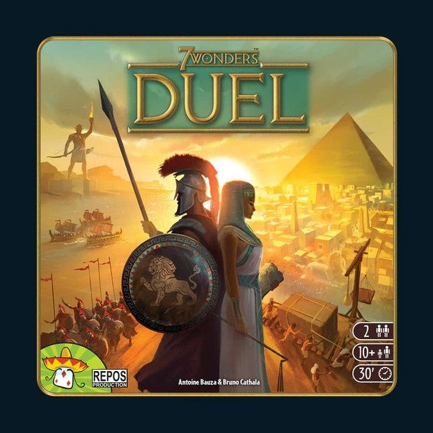 Repos Production 7 Wonders Duel Board Game, Two Player Civilization Strategy, Ages 10 and Up