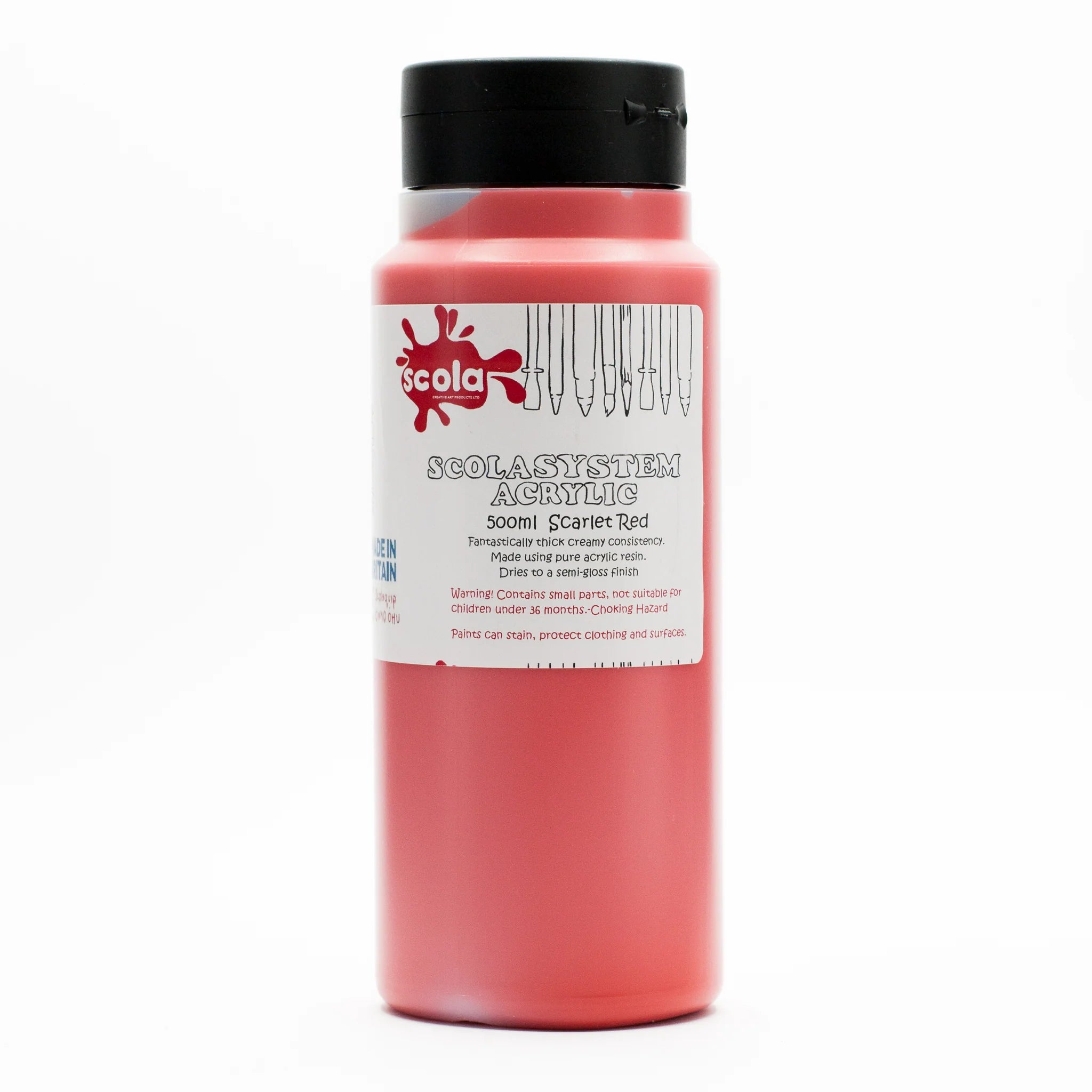 Scola Acrylic 500Ml Br Red 1113