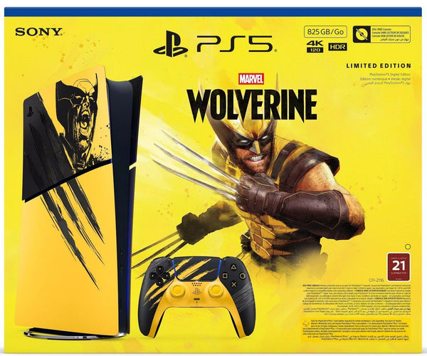 Sony - PS5 Slim 825 GB Wolverine Yellow Limited Edition Bundle