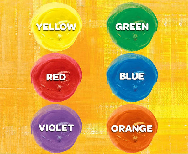 Crayola 6 Washable Paint Bottles 59 ml - Classic Colors Kids Set