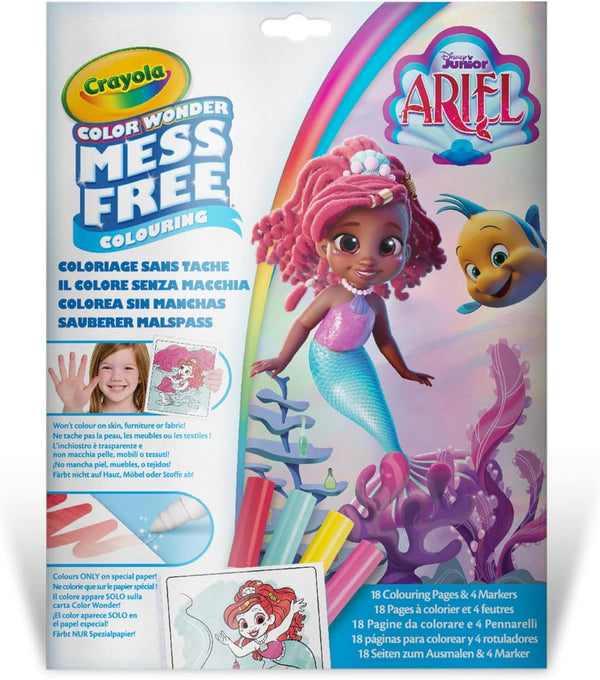 Crayola Color Wonder Ariel Jr - Disney Foldalope Set With 4 Markers