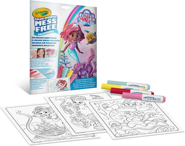 Crayola Color Wonder Ariel Jr - Disney Foldalope Set With 4 Markers