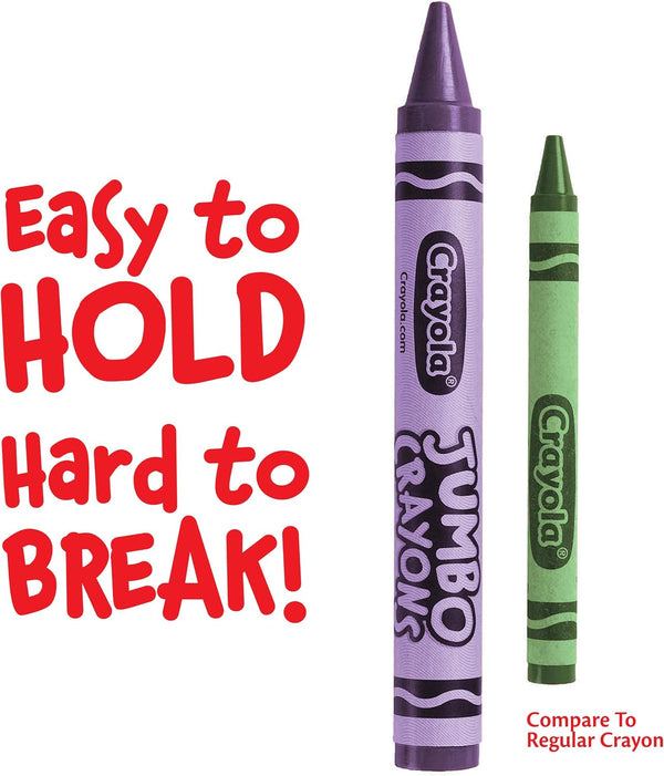 Crayola 28 Jumbo Crayons - Thick Coloring Set for Little Hands
