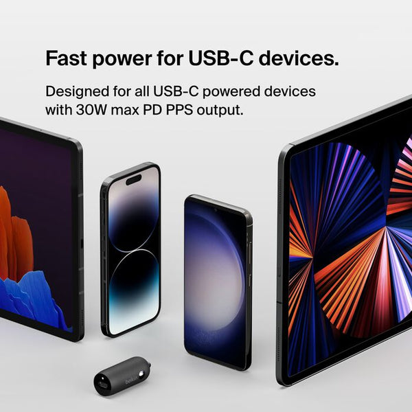 شاحن سيارة بيلكن بوست تشارج USB-C PD بقوة 30 واط