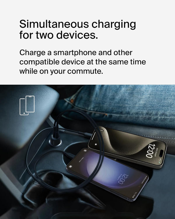 Belkin  42w - 30w USB-C PD PPS + 12w USB-A Car Charger