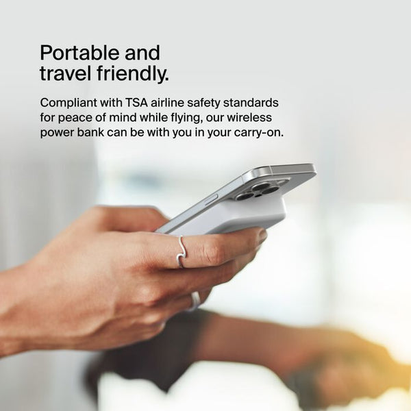 Belkin BoostCharge Qi2 15W Magnetic Wireless Power Bank 10K with Stand, White