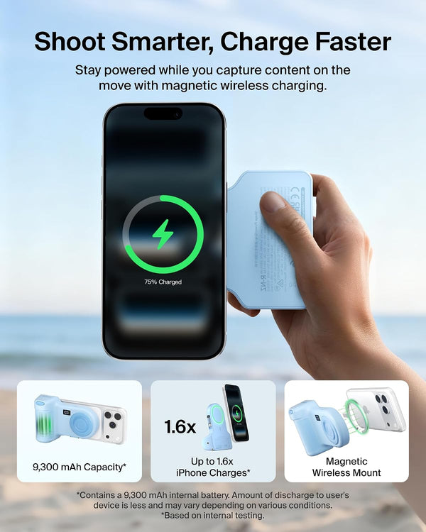 Belkin POWERGRIP ERGONOMIC GRIP  9.3K POWER BANK - BLUE