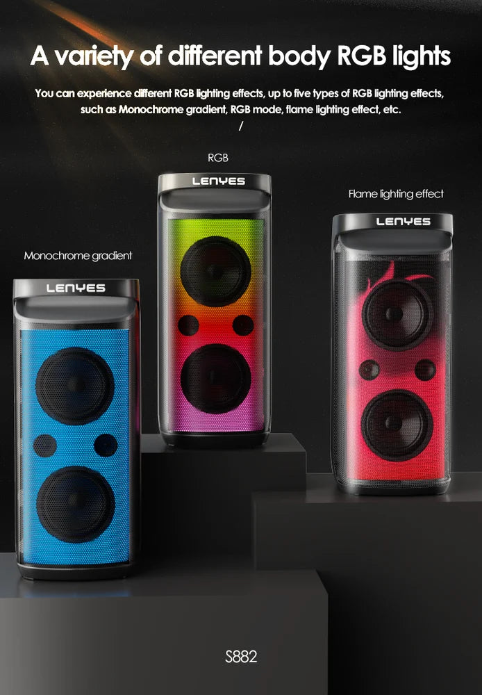 Lenyes Bluetooth speaker S882 18650 Battery 7.4V 200W