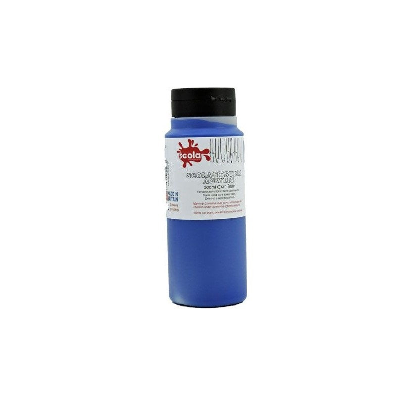 Scola Acrylic 500Ml Cyan Blue 1122