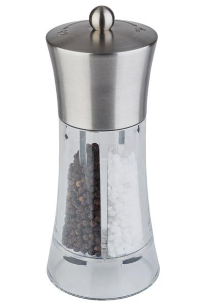 Aps 2 In 1 Salt & Pepper Mill H 19Cm Stainless Steel