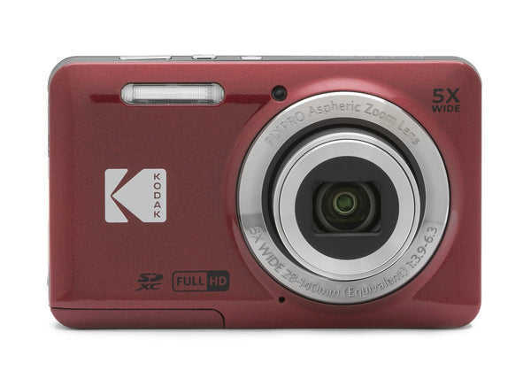 Kodak - Compact Digital Camera FZ55 5x Optical Zoom CMOS, Li-ion Battery - Red