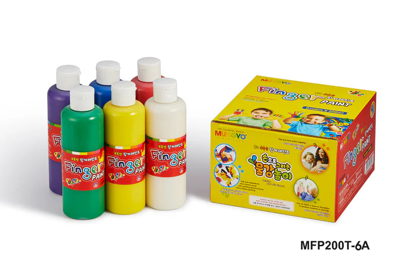 Mungyo Finger paint 6X200 ml