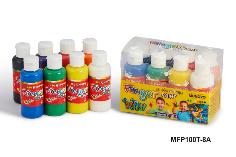 Mungyo Finger paint 8X100 ml