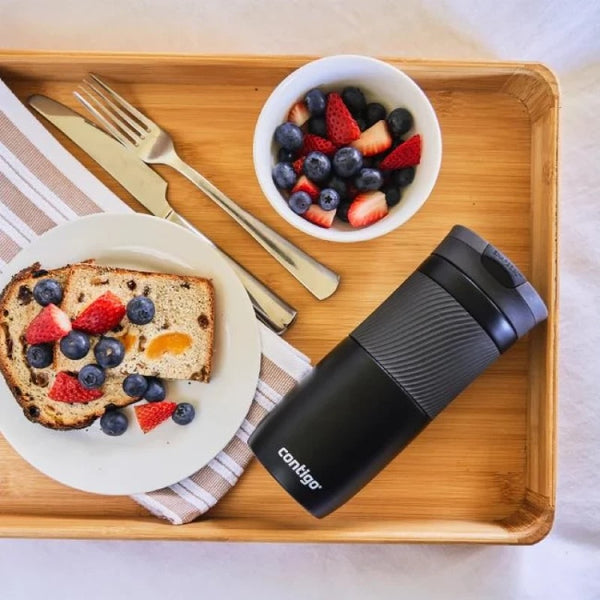 Contigo Snapseal Byron Vacuum Stainless Steel Travel Mug 470 Ml, Matte Black