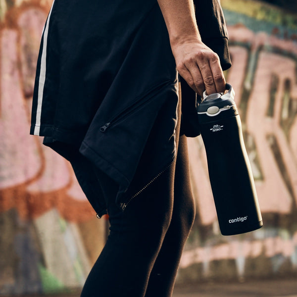 Contigo Autospout Ashland Chill - Vacuum Stainless Steel Water Bottle 590 Ml, Matte Black