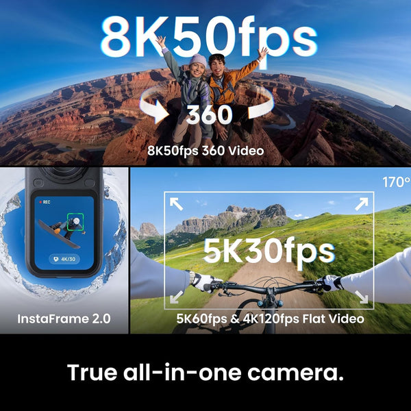 Insta360 - X6 - 360 Cameras - Essentials Bundle - Black