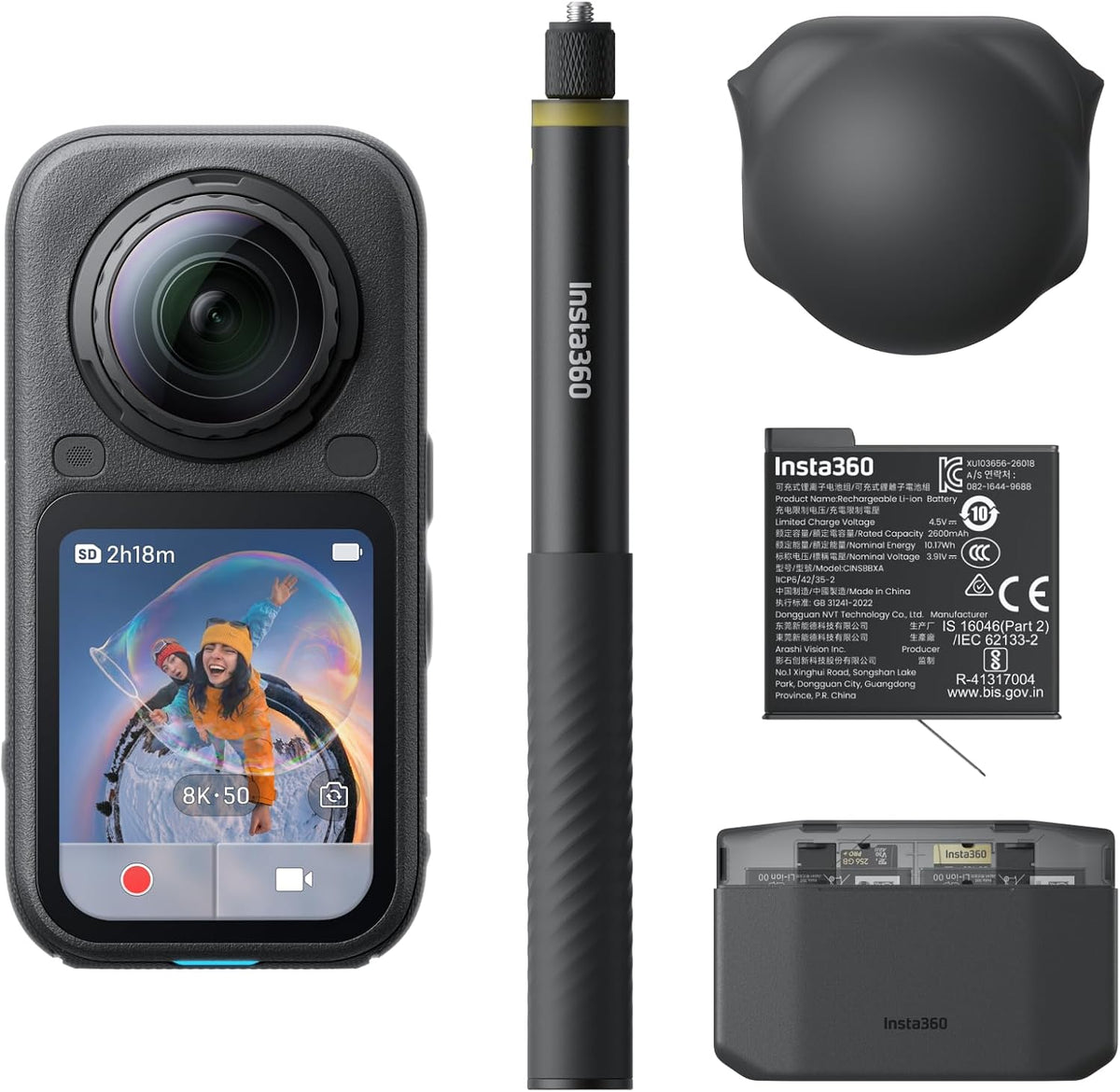 Insta360 - X6 - 360 Cameras - Essentials Bundle - Black