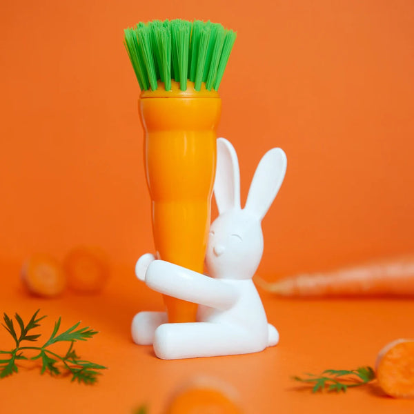 Balvi Dish brush,Bunny,white/orange