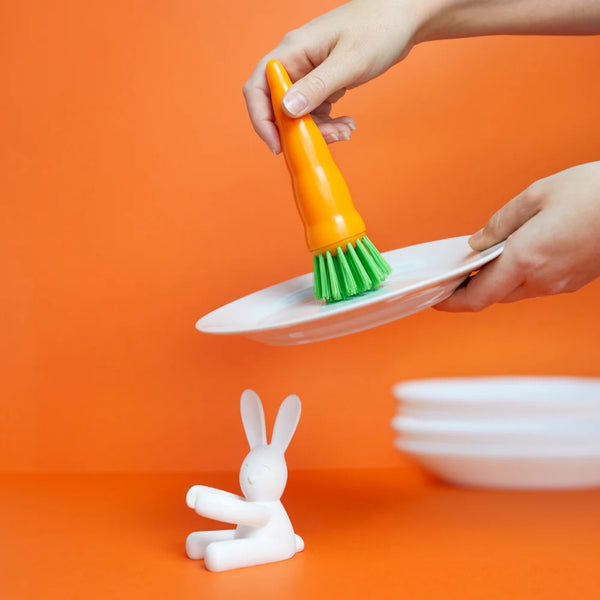 Balvi Dish brush,Bunny,white/orange