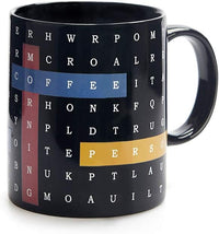 Balvi - Mug Alphabet Soup Changes the Colour!, 290 ml, Black, Ceramic