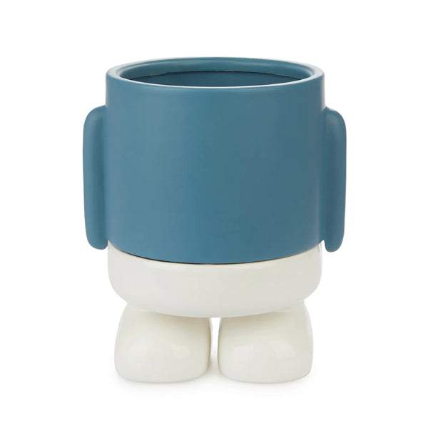 Balvi - Mr. Standy Plant Pot, Blue, Ceramic