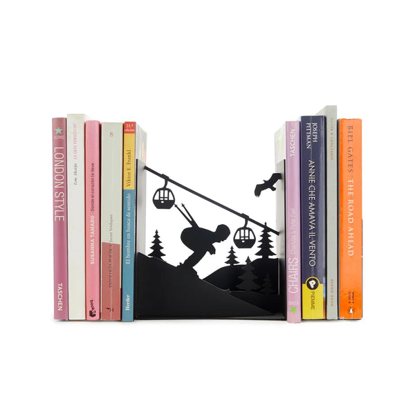 Balvi - Ski Run Bookend, Black, Metal