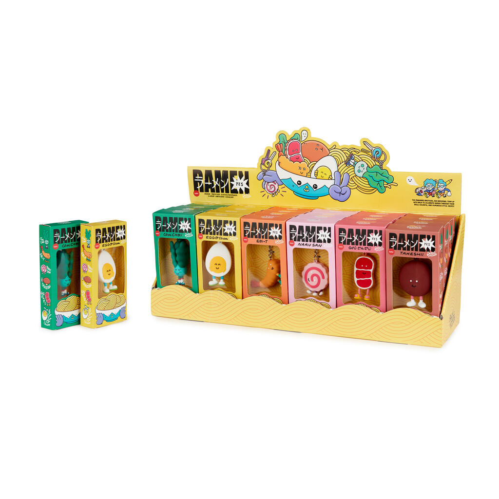 Balvi - Ramen Keyring Display x24, Assorted Colours