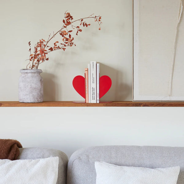 Balvi - Love Double Bookend, Red, Metal