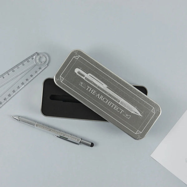 Balvi - The Architect Multifunction Pen, Silver, Box
