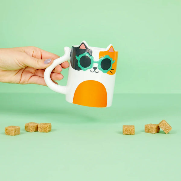 Balvi - Calico Cool Cat Mug, 350 ml, Ceramic