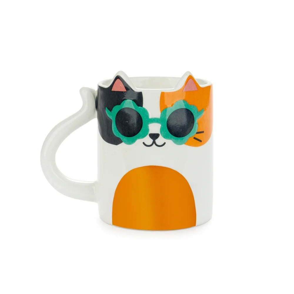 Balvi - Calico Cool Cat Mug, 350 ml, Ceramic