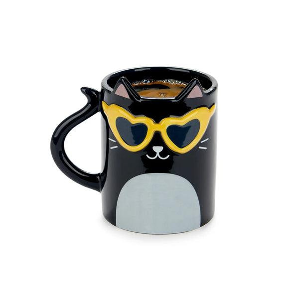 Balvi - Cool Cat Mug, Black, 350 ml, Ceramic