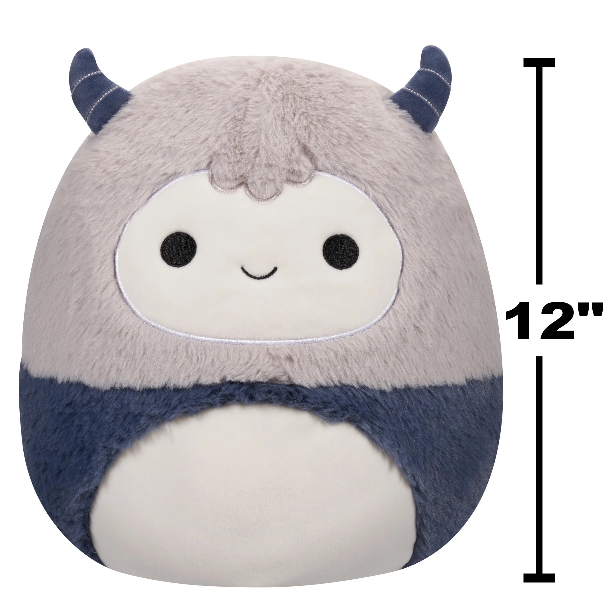 Squishmallows Med Plush 12 Fuzza Horace Grey Blue Yeti