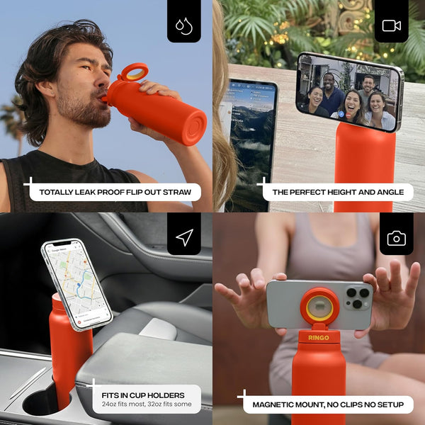 Ringo - Pro - Bottle Sip Lid - 24Oz - Orange