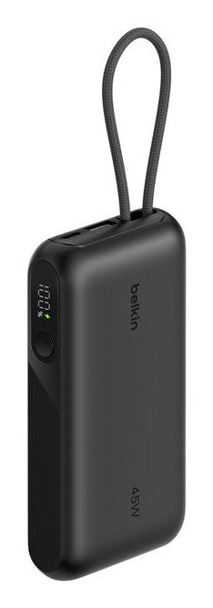 Belkin UltraCharge Power Bank 10K - Integrated Cable and Display - Black