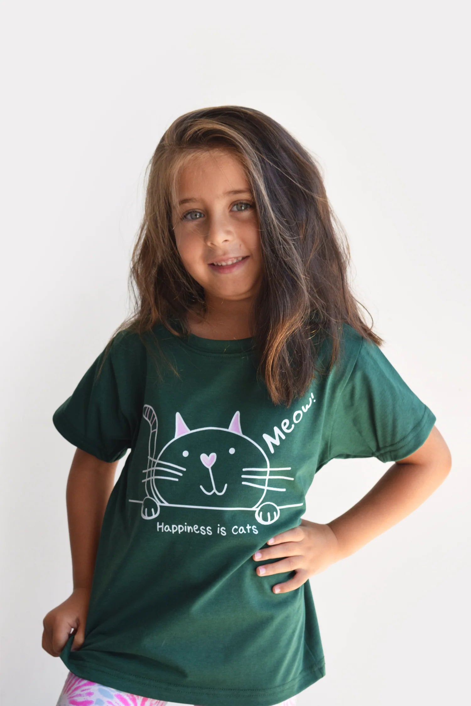 Orenda Tribe T.Shirts Happiness Is Cats Kids 8 Years