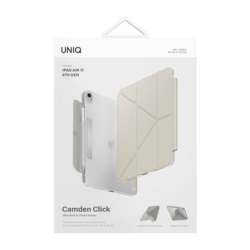 UNIQ CAMDEN CLICK NEW IPAD AIR 11 (2024) - IVORY (IVORY)