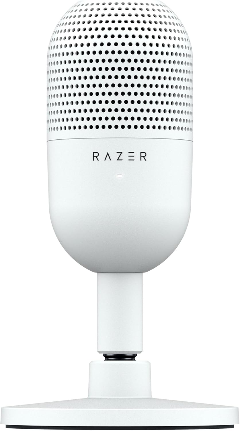 Razer Seiren V3 Mini White - ميكروفون مدمج للبث المباشر