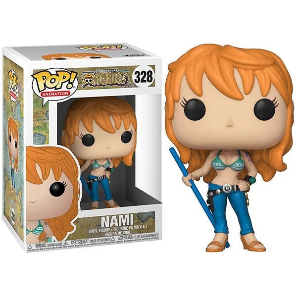 Funko Pop Animation One Piece Nami with Bo Staff #328 Vinyl Figure, 4 in