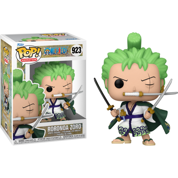 Funko Pop Animation One Piece Roronoa Zoro #923 Vinyl Figure, 4.75 in