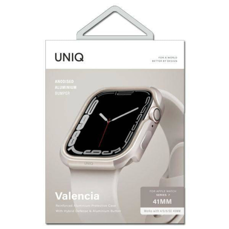 UNIQ VALENCIA APPLE WATCH CASE 41/40MM - STARLIGHT STARLIGHT