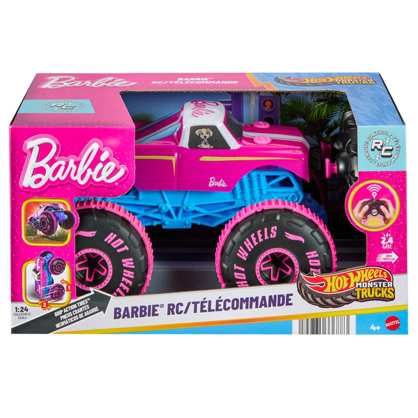 Hot Wheels Monster Trucks RC Barbie 1:24 - Remote Control Toy Truck