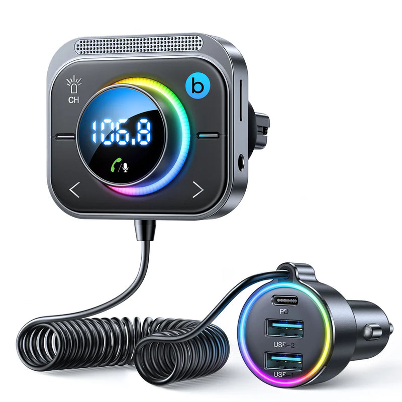 Joyroom JR-CL18 30W Car Wireless FM Transmitter Silver