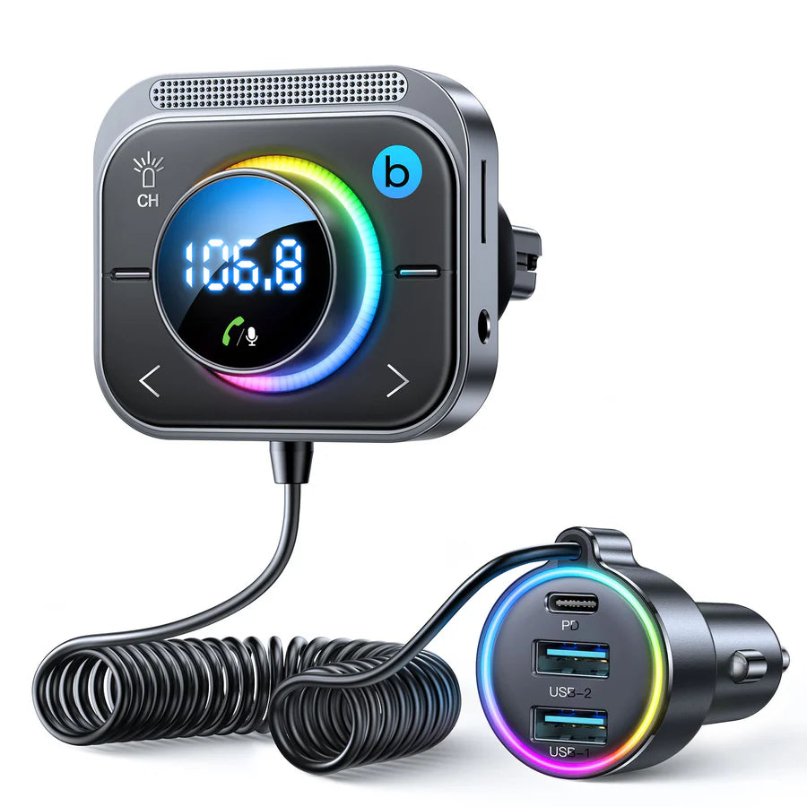 Joyroom JR-CL18 30W Car Wireless FM Transmitter Silver