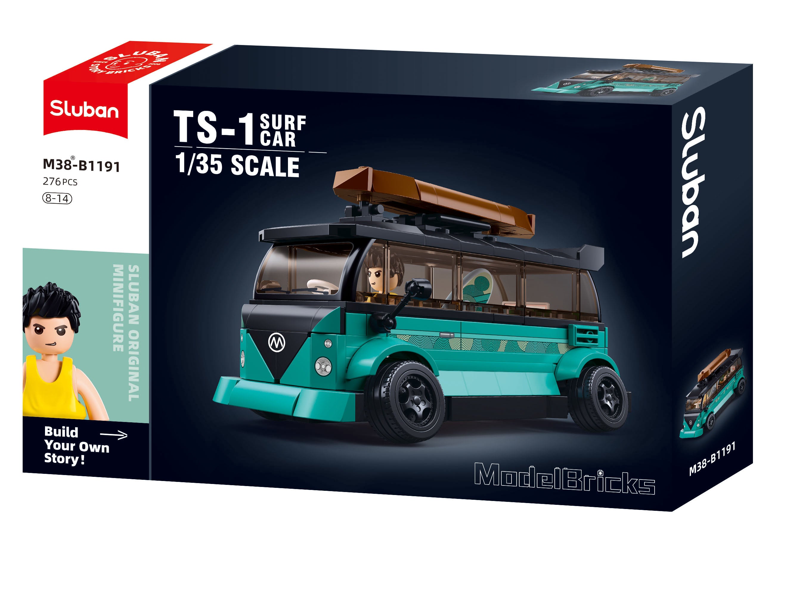 Sluban Modelbricks 1.35 Ts 1 Surf Car 276 Pcs