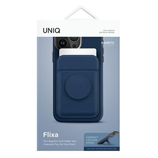 Uniq Flixa Magnetic Card Holder and pop-out grip-stand