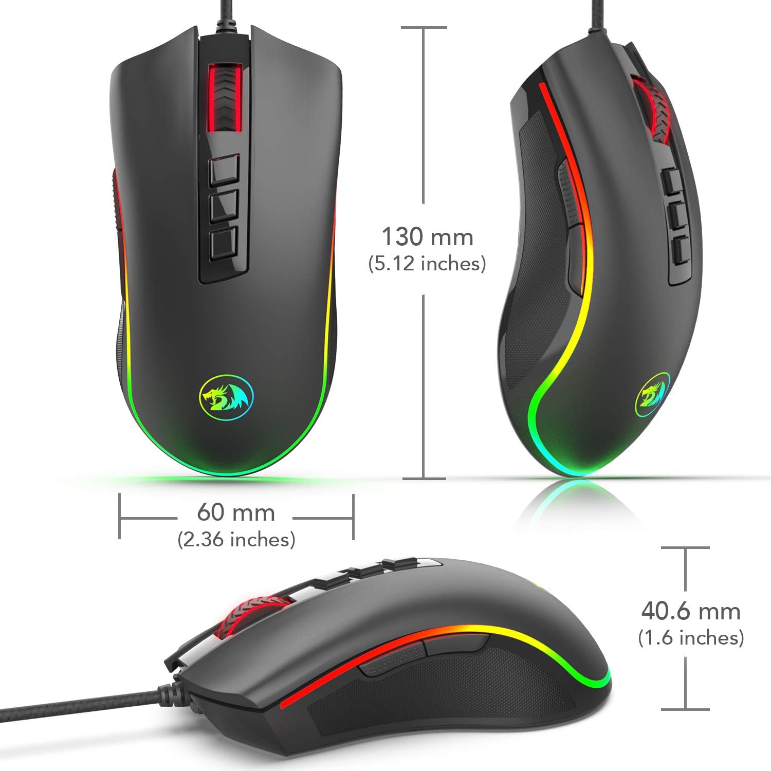 Redragon COBRA M711-FPS Flawless sensor, LK Optical Switch