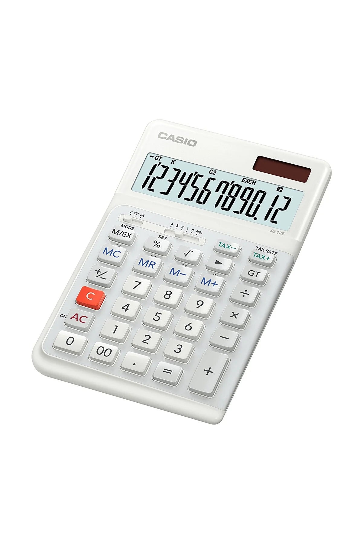 Casio Ergonomic Calculator JE-12E-WE