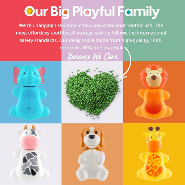 Flipper - Toothbrush Cover & Toothbrush Flp Fun Animal Combo Pack / Penguin