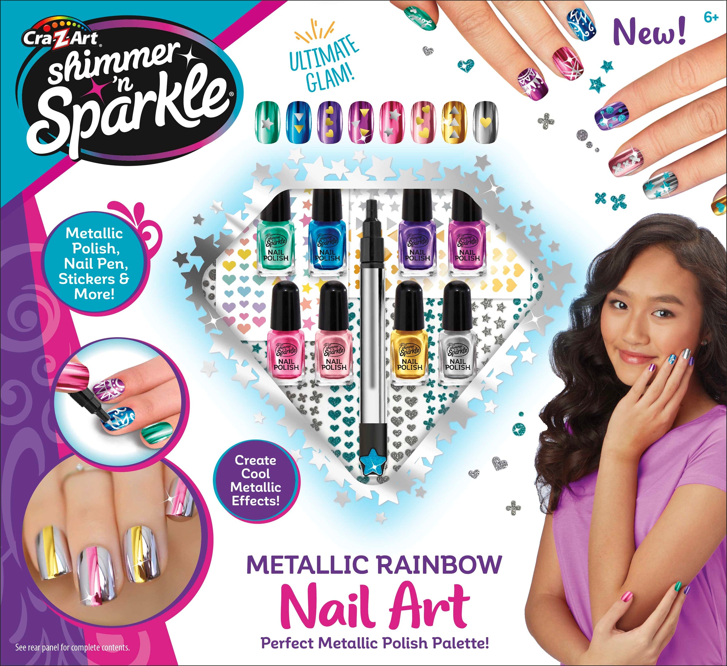 Shimmer & Sparkle Ultimate Glitter Metalic Nail Art